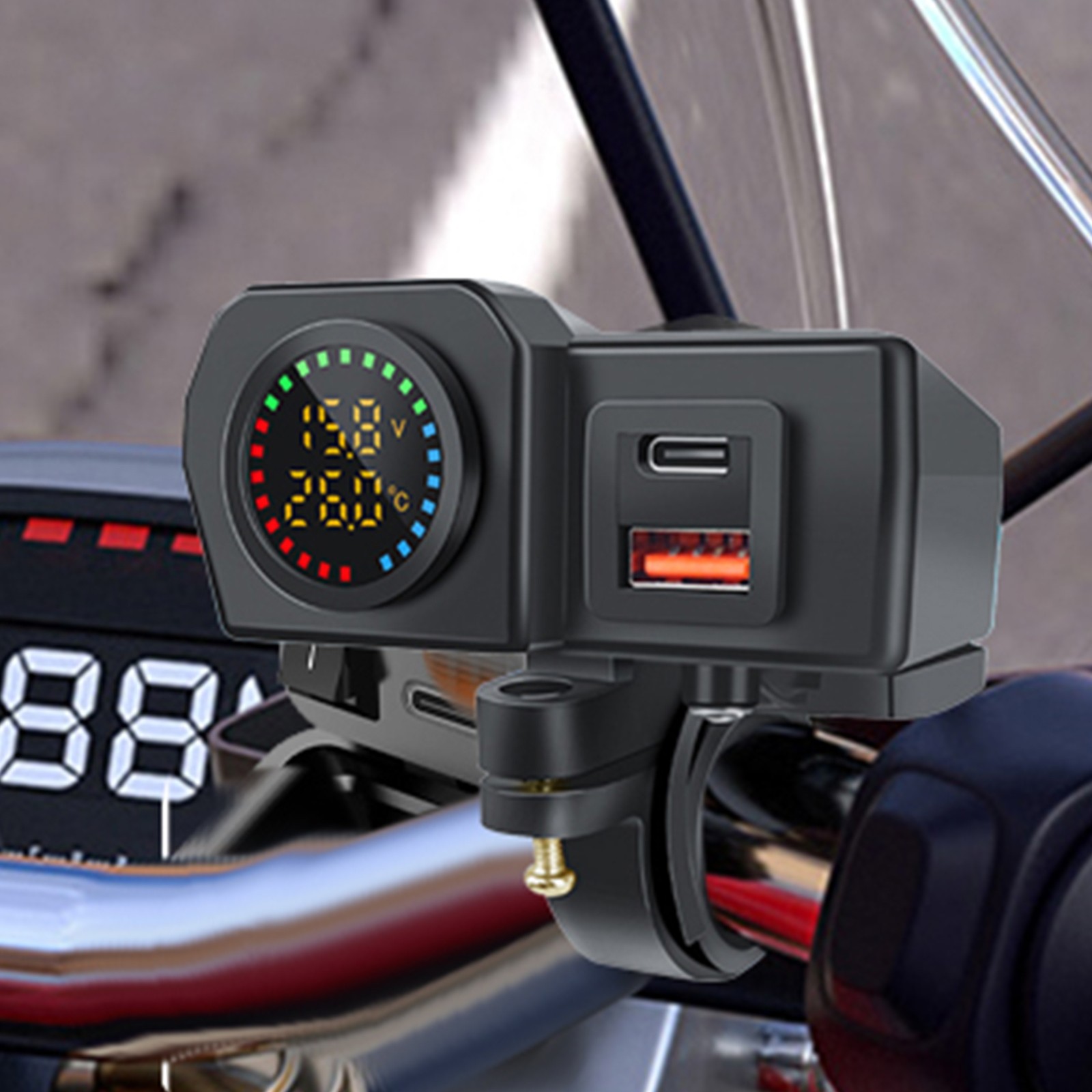 USB Outlet With Fast Charging Outlet Socket Double Motorcycle Handlebar charming