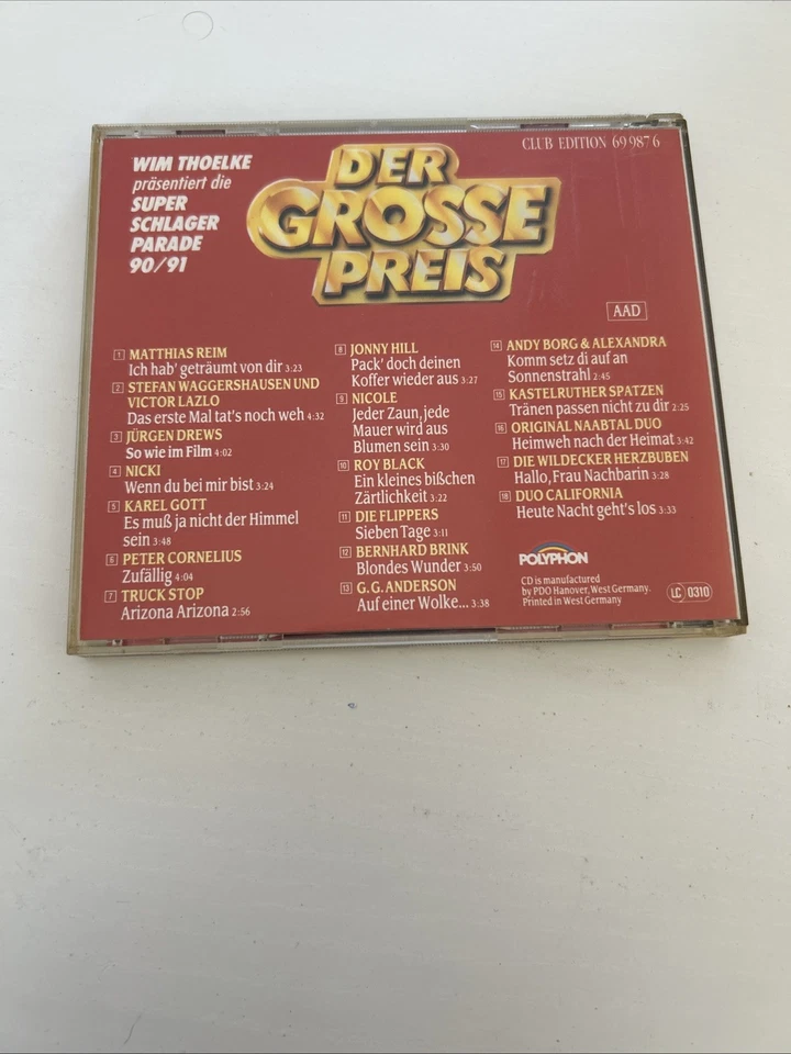 Der grosse Preis 90/91-Super Schlager Parade Matthias Reim, Jürgen Drews,.. [CD] - Bild 2 von 2