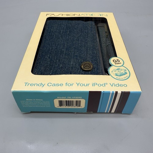 Vtg Designer Denim Bag Mirror Case For Apple iPod Classic Video 5G 5th 60GB 80GB - Picture 2 of 10