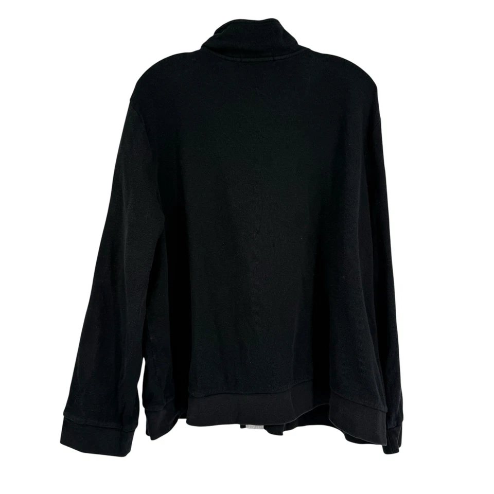 Lauren Ralph Lauren Track Jacket Womens Size 3X Black Snap Front Crest - Image 2 of 4