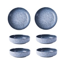 3.5 Inch Japanese Classic Porcelain Side Dish Seasoning Bowls Set Of 6 Blue