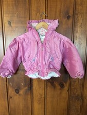 Vintage OshKosh B'gosh Pink Girls Hooded Long Sleeve Zip Jacket Casual Outerwear