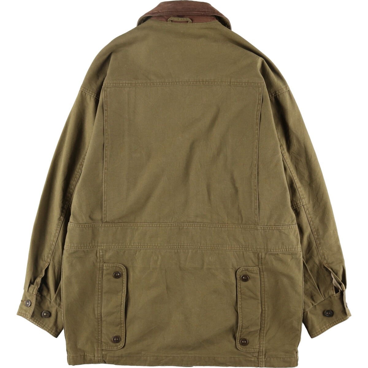 90s ティンバーランド フェード ダック ジャケット レザー 襟 古着 L Vintage 90'S Timberland WEATHERGEAR Leather Collar Duck