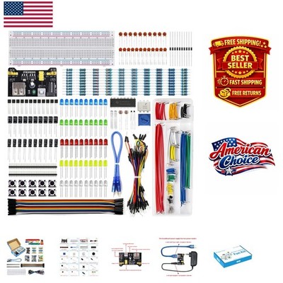 Complete Electronics Component Kit: 400+ Sensors, Power Supply Module Included