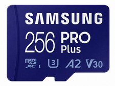 Samsung 256GB PRO Plus Micro SD Card UHS-I U3 A2 V30 4K UHD + SD Adapter