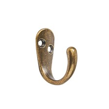 15-Pack Antique Brass Wall-Mounted Coat Hooks Single Prong Robe Hooks for Han...