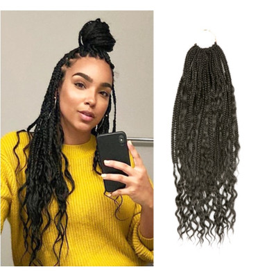 Authentic Synthetic Hair Crochet Braids Boho Goddess Box Braid 24''