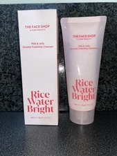 The Face Shop Clean Beauty Milk & Jelly Double Foaming Cleanser Rice Water Brigh
