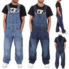 Mens Denim Dungarees Jumpsuit Jeans Casual Overalls Romper Trousers Bib Pants UK