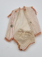 Vintage Barbie Clone Clothes Polka Dot 2 piece Sleepwear Pajamas HONG KONG Tlc