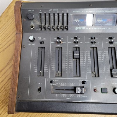 Gemini MX-8200 with Echo Stereo Mixer Equalizer Vintage Pro DJ