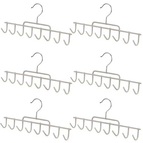 6 Pack Tank Top Hanger Multi-Use Metal Organizer for Closet – 13.5x1.5x6in
