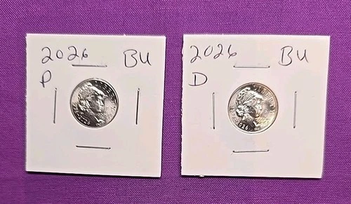 2026 P & D Emerging Liberty Dimes "BU"  In Coin Flips! **FREE SHIPPING**#wj461