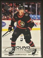 Upper Deck 2025-26 Series 1 Young Guns Donovan Sebrango #229 Ottawa Rookie