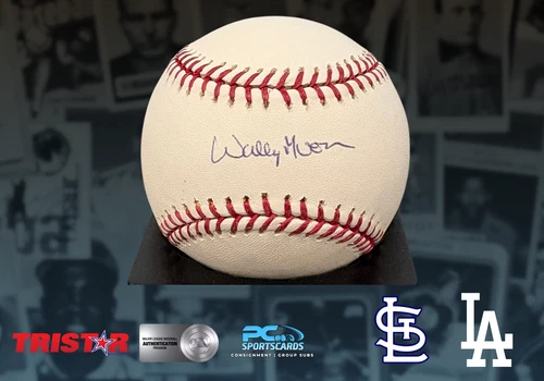 Wally Moon Signed Auto ROMLB Baseball Tri Star & MLB COA ROY