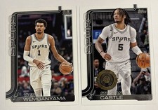 Victor Wembanyama and Stephon Castle 2025 Topps San Antonio Spurs