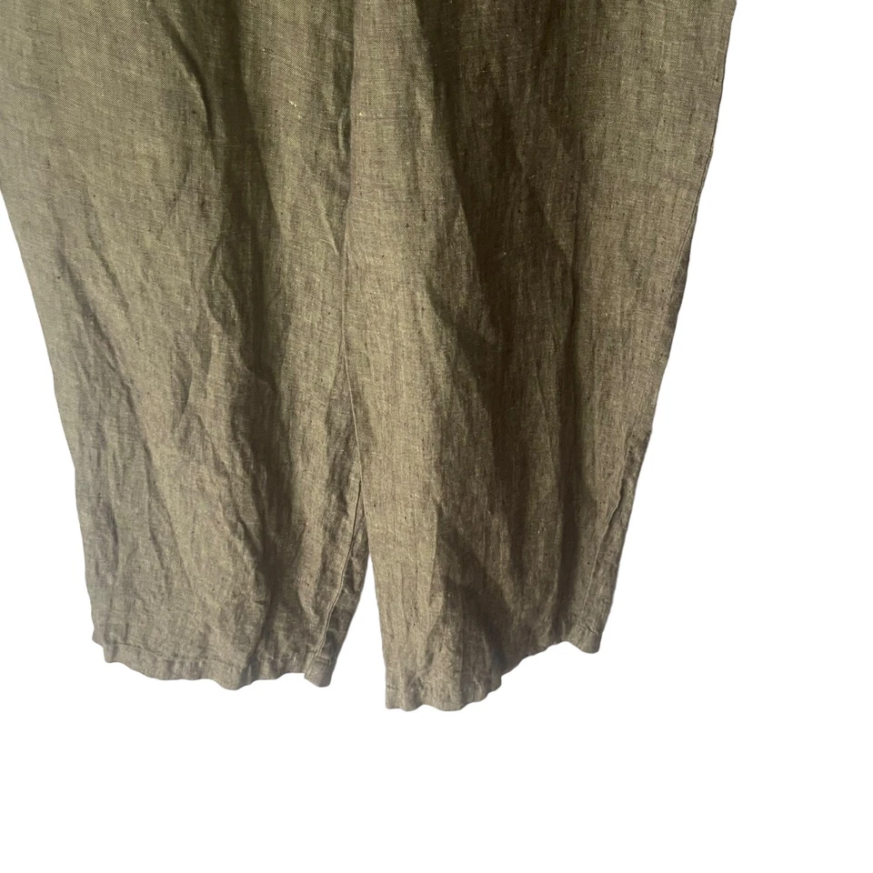 Pantalones NTCO Nomadic Traders Vintage Años 90 Mujer Medianos 100% Lino Pierna Ancha Foto 3 de 4