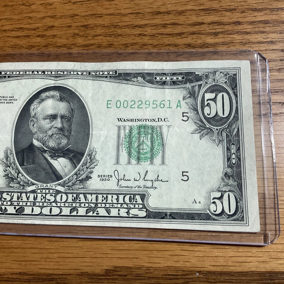 Very Fine Series 1950 $50 Richmond district  Federal Reserve Note - Image 3 of 4