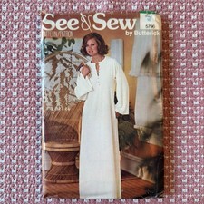 Vtg 70s Uncut Butterick Size 14 Caftan Semi-fitted 5796