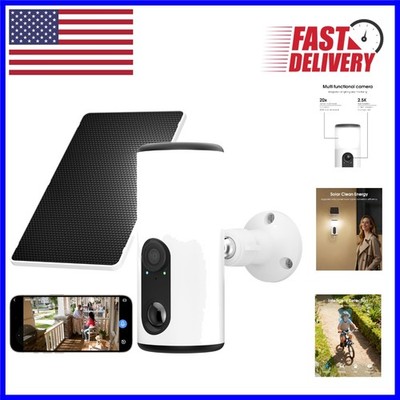 4MP Solar-Powered Floodlight Camera with Two-Way Audio & AI Motion Detection