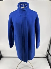 J.CREW STADIUM-CLOTH COCOON COAT Blue Size 2P Womens