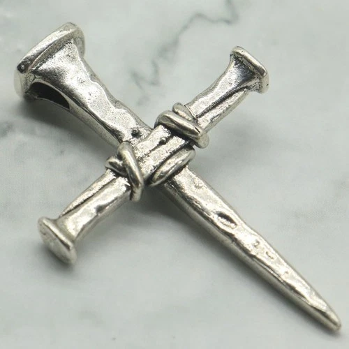 Buy 3 Get 1 Free The Christianity Cross of Nails Present Silver Pendant