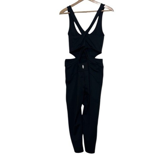 Free People Movement One Piece Womans Size Large Black Back It Up Yoga Gym - Picture 6 of 12