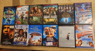 Walt Disney DVD Lot Of 12 Enchanted Alice In Wonderland Pirates