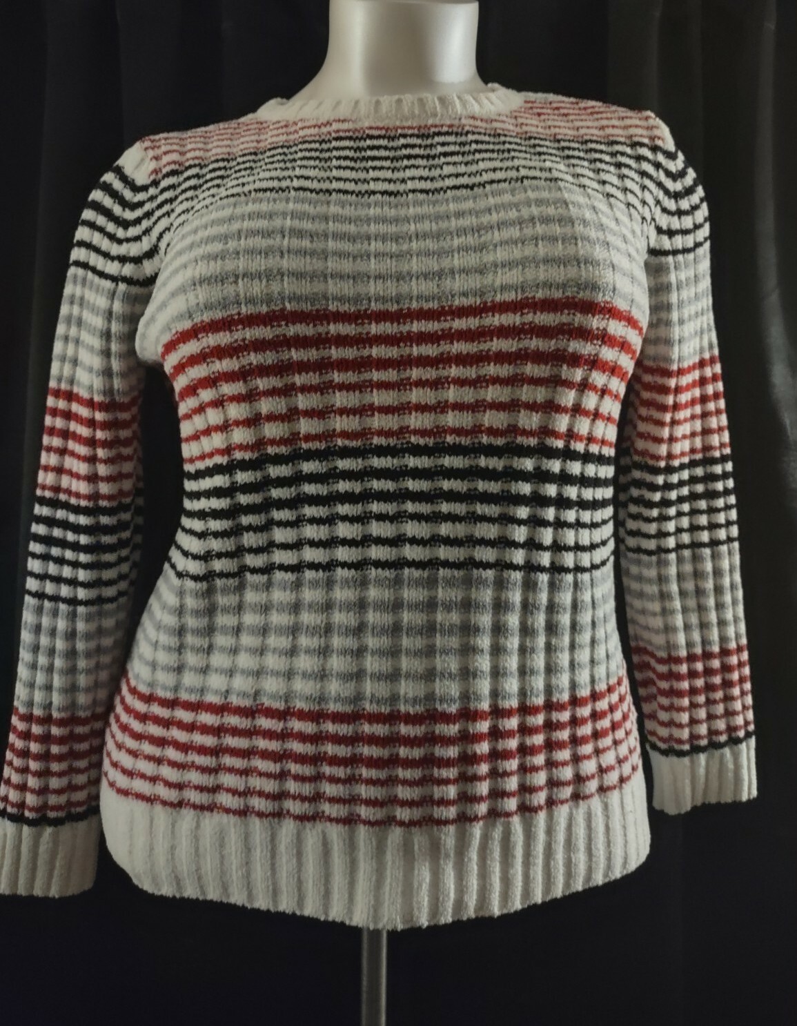Basic Edition Striped Multicolor Sweater Size L - image 2