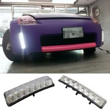 Direct Clear 7-LED Bumper Reflector Daytime Running Lights For 03-05 Nissan 350Z