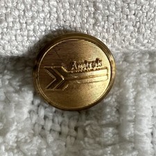 Vintage Amtrak Uniform Railroad Button Gold Tone Logo Waterbury CT