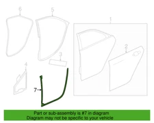 Genuine GM OEM 14-18 Cadillac CTS DRIVER REAR DOOR Lower Weather Strip 23267366
