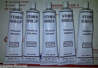 ((( Lot of 5 Tubes))) Storm Shield Structural Adhesive 6oz Tube NEW! 
