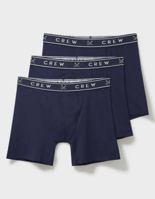Crew Clothing Boxershorts Baumwolle 3er Pack Baumwolljersey - Navy
