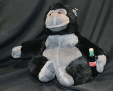 Vintage 1996 COCA COLA Gorilla Plush Monkey Coke Bottle Stuffed Soft Toy