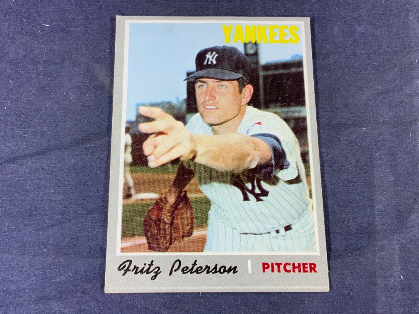X477 BASEBALL CARD FRITZ PETERSON NEW YORK YANKEES 1970 TOPPS