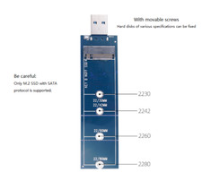 NGFF M.2 SSD to USB3.0 bkey SATA protocol to USB 3.0 adapter card