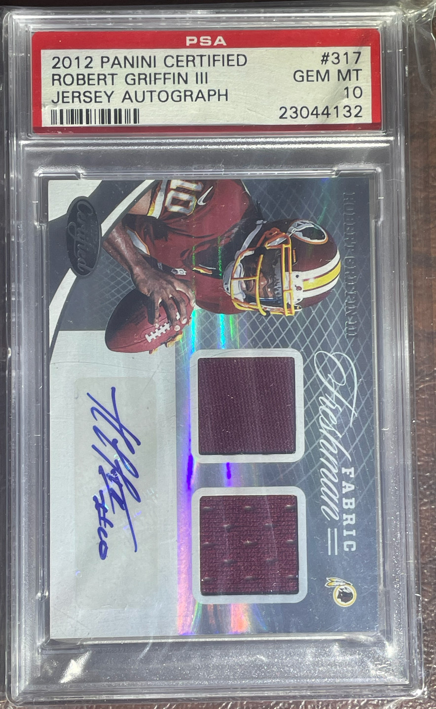 Robert Griffin III Panini Certified #317 Jersey Autograph