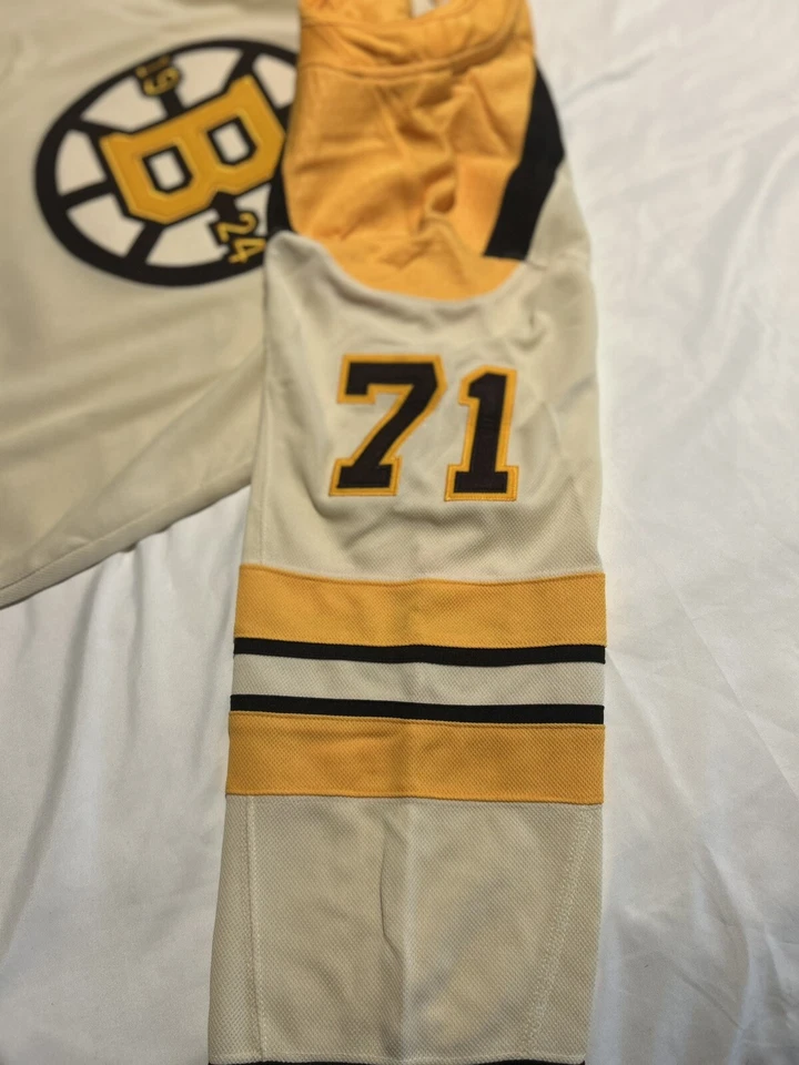 🔥Хоккейная футболка подлинная Boston Bruins Centennial Edition кремовая и золотистая размер 50 - Изображение 4 из 4
