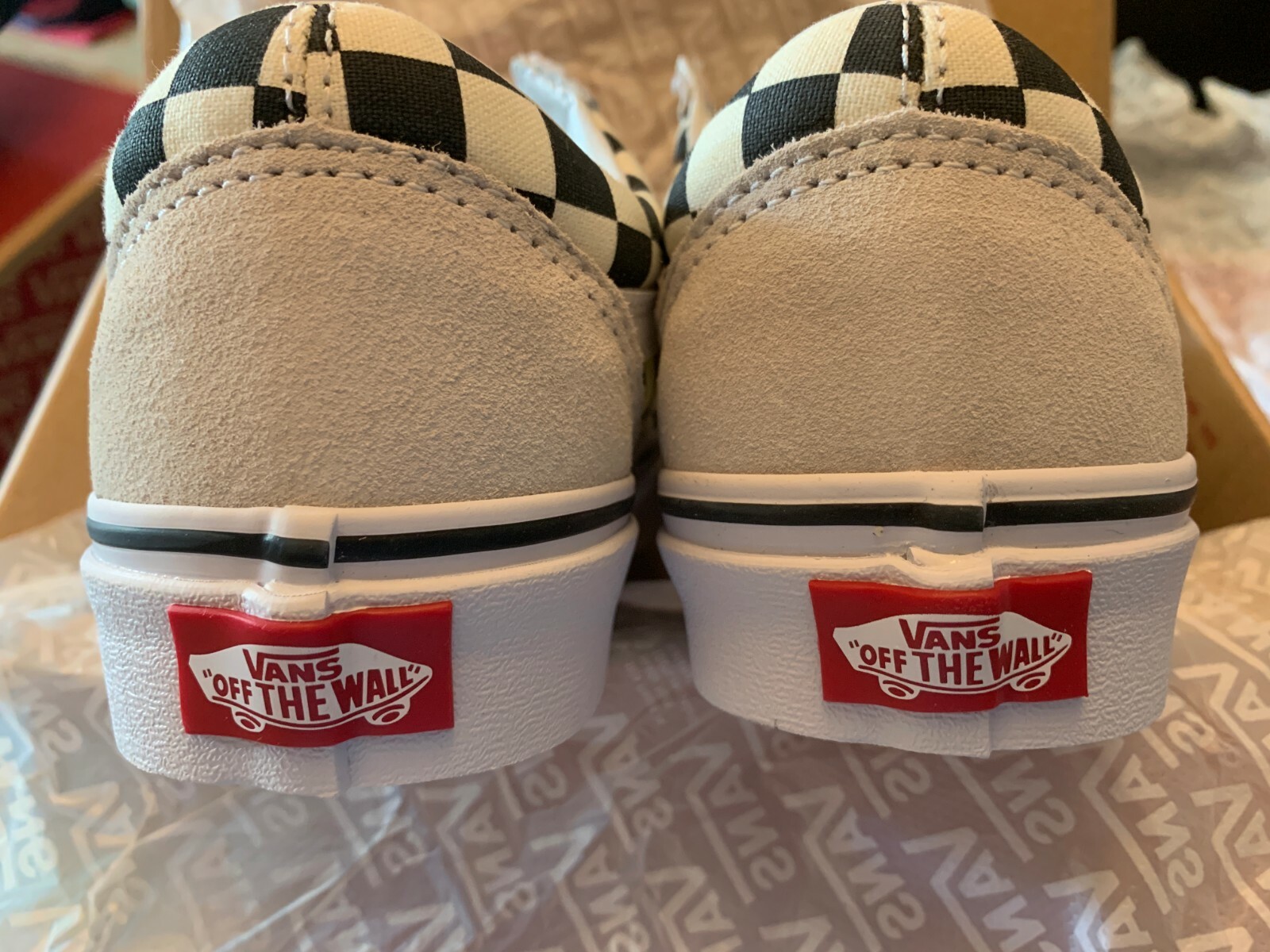 VANS OLD SKOOL CHECKERBOARD WHITE BLACK MEN'S VN0A38G127K Size Men 6.5 ...