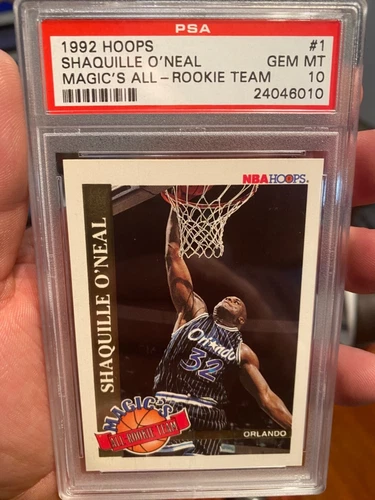 PSA 10 HOOPS MAGIC’S ALL ROOKIE TEAM SHAQUILLE O’NEAL 1992 VERY POPULAR HOT!!!