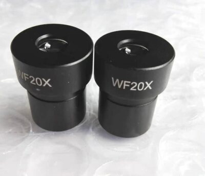 WF20X10mm Wide Angle Biological Microscope Optical Eyepiece Lens Mounting 23.2mm