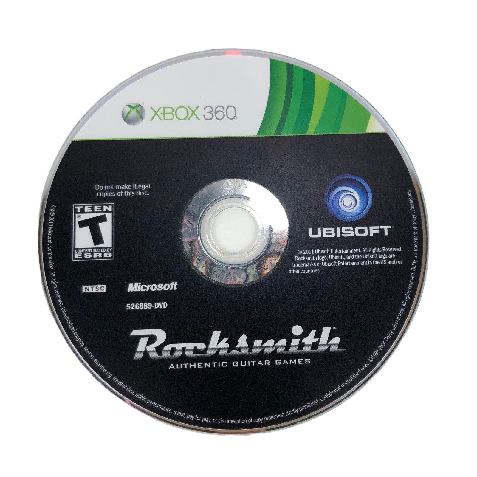 Rocksmith Authentic Guitar Games (Microsoft Xbox 360, 2011) w/ Manual