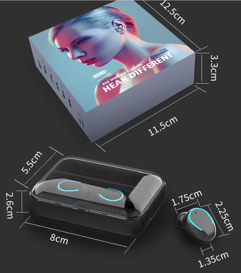 Wireless Bluetooth Earbuds with Built-in Power Bank