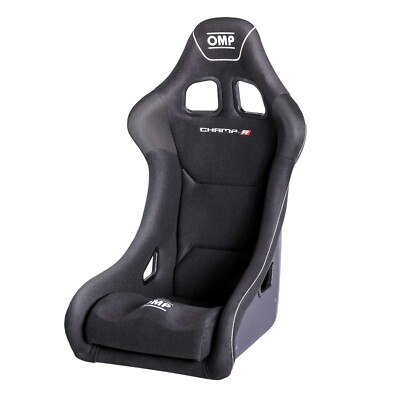 FIA OMP CHAMP-R SEAT 2025 BLACK Fiberglass Breathability Velour