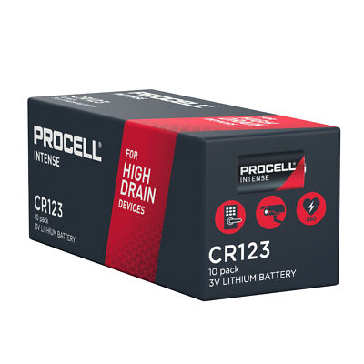 1x10er Pack-Procell Intense Power Batterie Industrie- DL123A/CR123A - 1600mAh