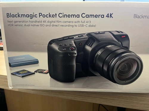Blackmagic Pocket Cinema Camera 4K Body, Good Cosmetic Condition