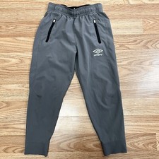 Umbro Soccer Gray Zip Leg  Pocket Joggers Track Pants Boy  s XS