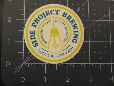 SIDE PROJECT BREWING St Louis Missouri circle STICKER decal craft beer ...