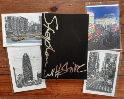 4er Set Stephen Wiltshire Postkarten + spezielles 20-seitiges Erinnerungsheft